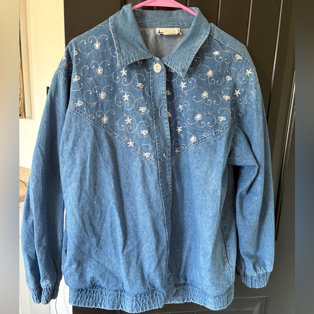 vintage embroidered jean jacket